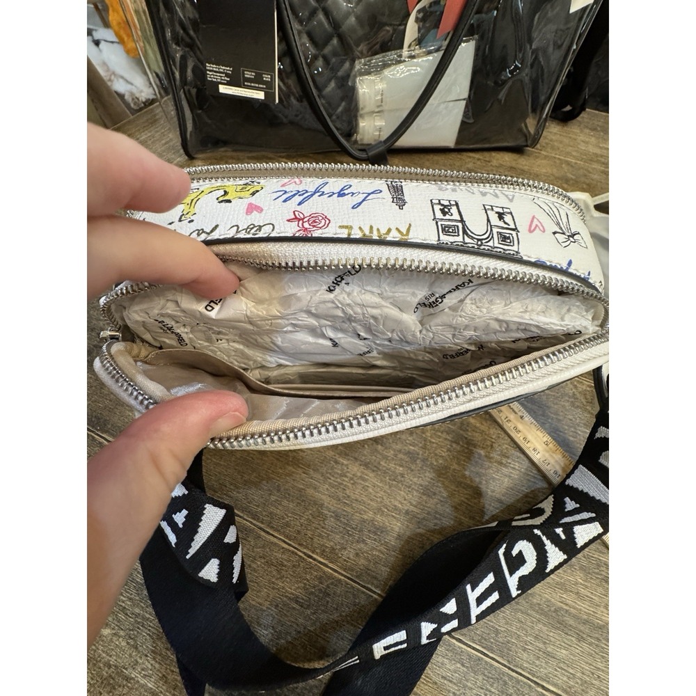 Karl Lagerfeld Paris Maybelle Crossbody Bag Parisian Print - Picture 7 of 16